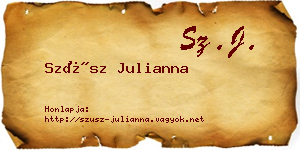 Szüsz Julianna névjegykártya