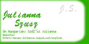 julianna szusz business card